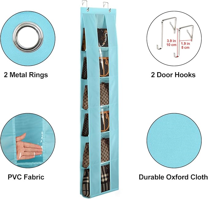Lirex Over the Door Organizer, 2 Pack Handbag Storage - Image 4