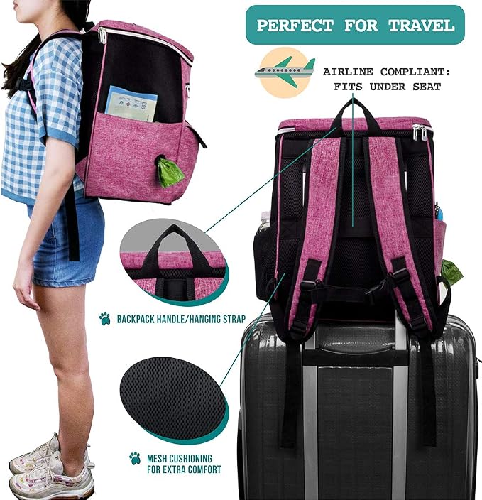 PetAmi Dog Travel Bag Backpack, Airline Approved Dog Bags - Image 5