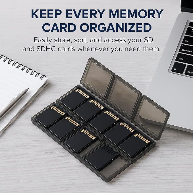 Acuvar 48 Slot SD/SDHC Memory Card Hard Plastic Case – Durable ABS Portable SD - Image 2