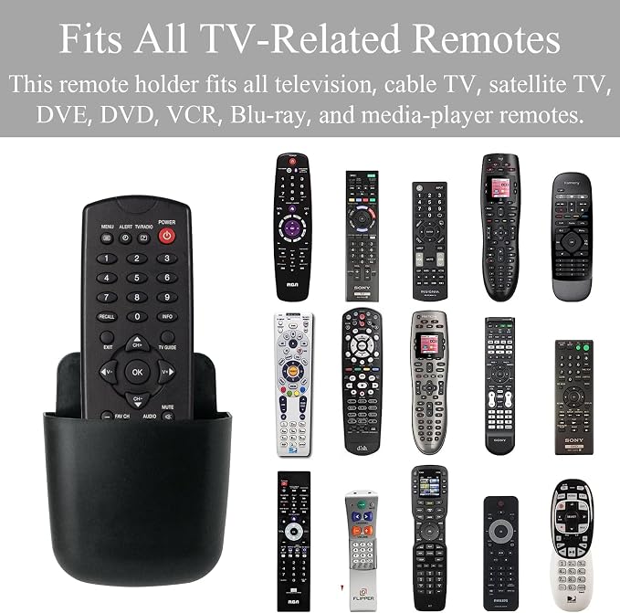 3 Pcs Remote Control Holder Wall Mount Self Adhesive Remote Case Hole-Free - Image 5