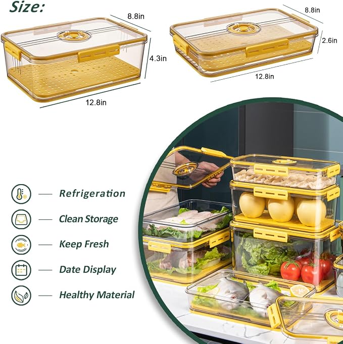CottonColors Fridge Organizer, Food Storage Containers - Image 2