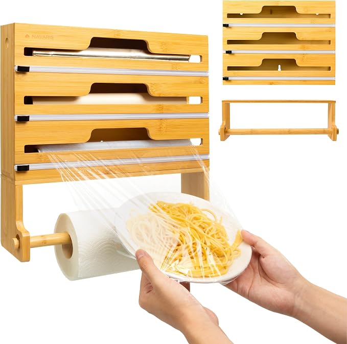 Navaris 4 in 1 Plastic Wrap Dispenser by Navaris