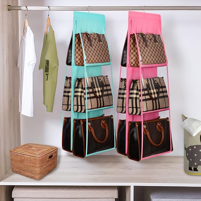 Lirex Medium and Large Handbag Hanging Purse Organizer - Image 6