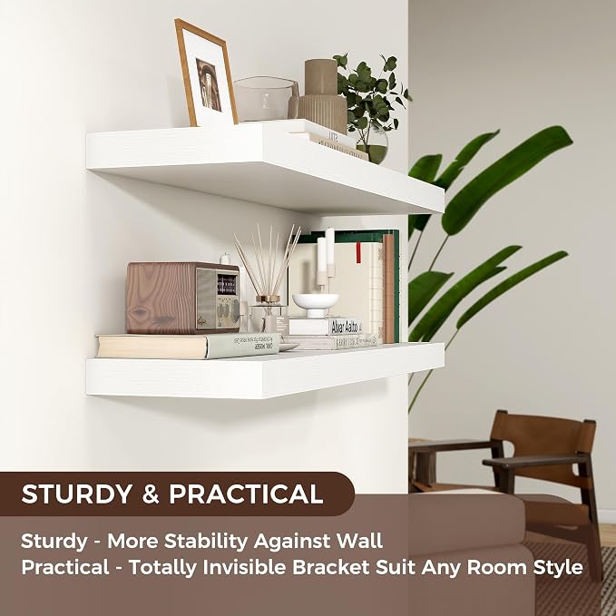Floating Shelves for Wall, Engineered Wood Wall Shelves - Image 4