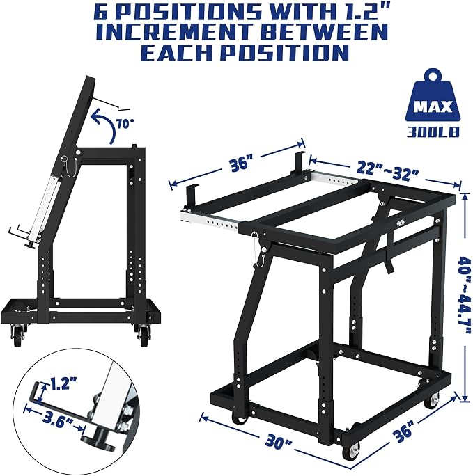 Panel Handler Cart and Shop Stand, Tilting Panel Cart - Image 2