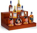 Liquor Bar Bottle Display Shelf, 3 Tier Solid Wood Liquor Bottle Stand by AGJIDSO