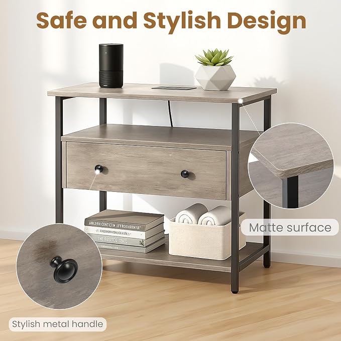 27 Inch Wide Night Stand Set 2 - Image 6