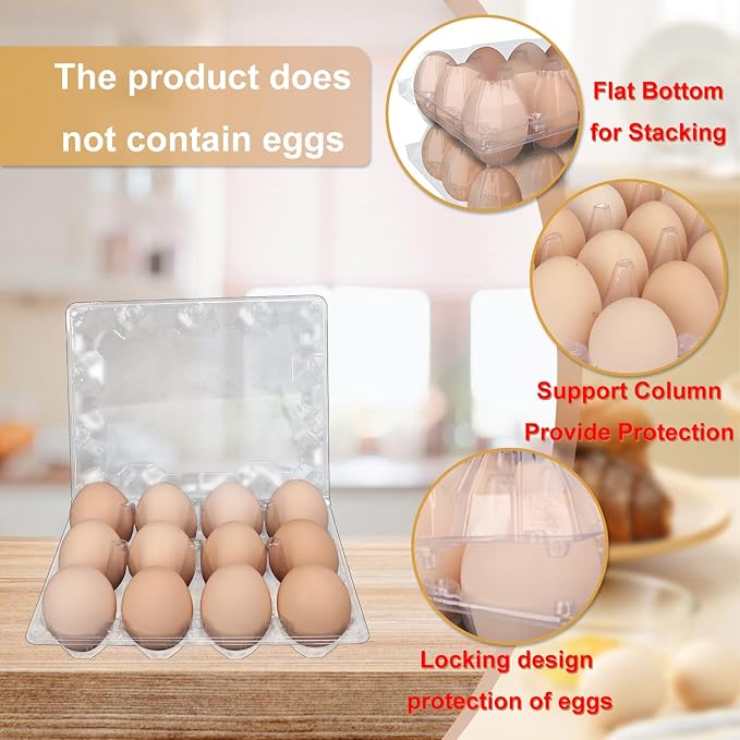 150 Pack Bulk Egg Cartons, Egg Tray Carton Holder - Image 3