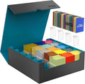 AFIING 4-Row Trading Card Storage Box – Holds 3200+ Cards, 48 Dividers & 4 by AFIING