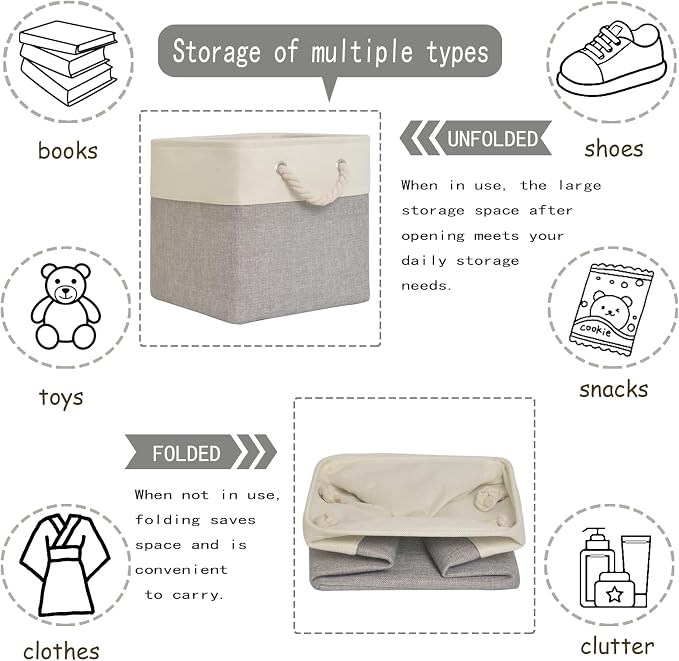 13x13x13 Storage Cubes Bins, Cube Storage Organizer Bins - Image 4