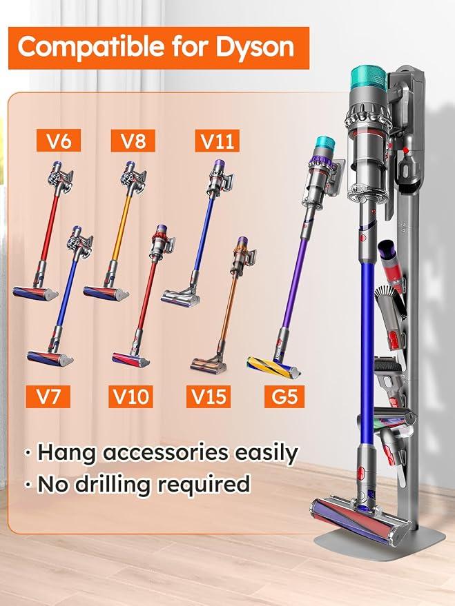 Vacuum Stand Compatible with Dyson Gen5 V15 V12 V11 V10 V8 V7 V6, Heavy Base - Image 2