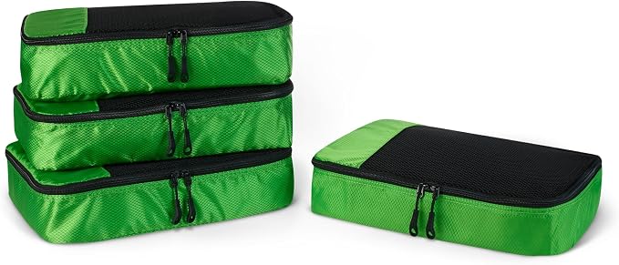 Amazon Essentials 4-Piece Packing Cubes Travel Accessories Set, Luggage by AmazonEssentials