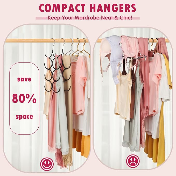 DOIOWN Tank Top Hanger, 2 Pack Space Saving Hangers Bra Camisole Hanger - Image 3