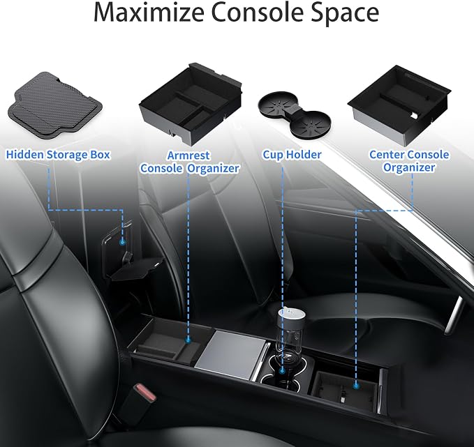 4PCS Upgraded Tesla Model Y Juniper Accessories & Tesla Model 3 Accessories - Image 2