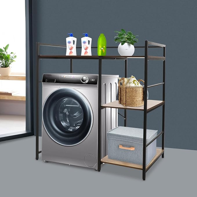 3 Tier Washing Machine Storage Utility Rack, Modern Bathroom Washer Dryer by Wawuwao