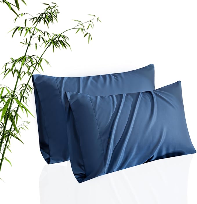 TELUS Pillow Cases Standard Size 2 Pack, Bamboo Rayon Cooling Pillowcases by TELUS