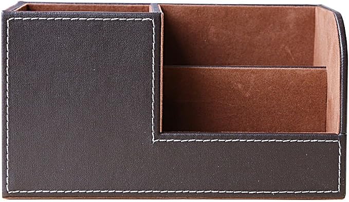 KINGFOM Desk Organizer Office Supplies Caddy Pu Leather Multi-function Storage - Image 2
