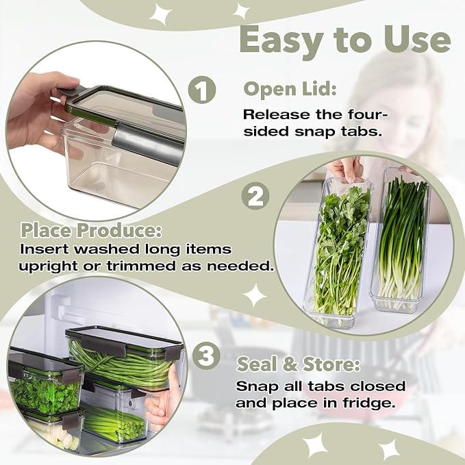 Upgraded Celery Keeper for Refrigerator – 3cm Deeper, BPA-Free Vegetable - Image 5