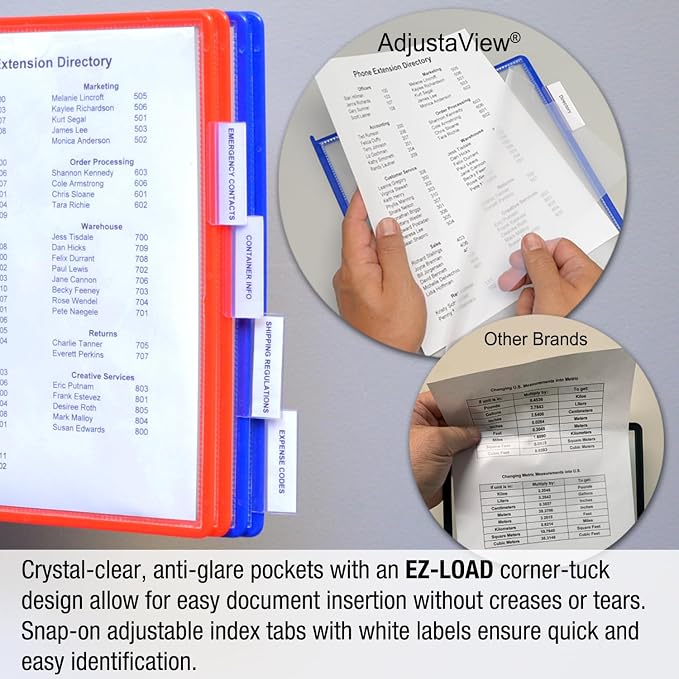 Ultimate Office AdjustaView 10-Pocket Wall Reference Organizer - Image 5