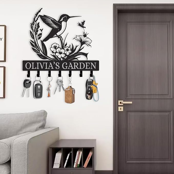 Personalized Metal Key Holder Wall Mount, Key Holder - Image 2
