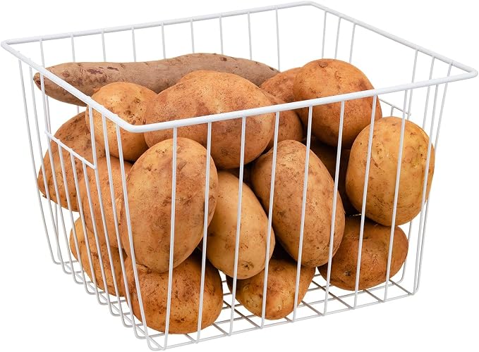 6 Pack Wire Storage Baskets for Organizing, Freezer Organizer Bins, Pantry - Image 4
