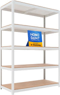 HOMEDANT House Lift-Beam White Boltless Heavy Duty Garage Storage Shelving by TheBestOrganizingSolution