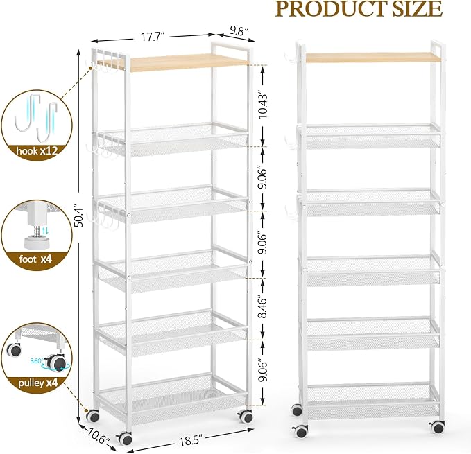 6 Tier Tall Purse Organizer for Closet, Large Capacity Bag Organizer - Image 2