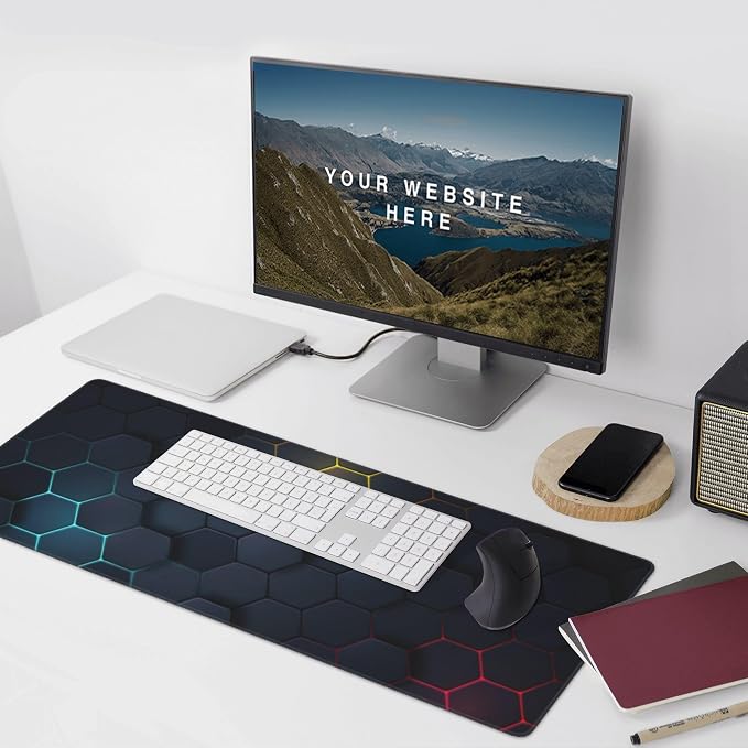 Cool Honeycomb Large Mouse Pad, Gaming Desk Mat, XXL Keyboard Desk Pad Mat - Image 9