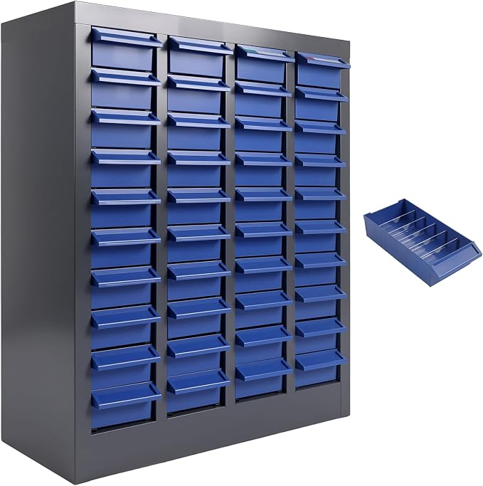 40-Drawer Bolt and Nut Organizer Bolt Bin Cabinet, Steel Part Cabinets Hardware by Unknown