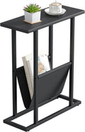 Yusong Small Narrow Side Table for Small Spaces, 17.7" W Slim End Table by Yusong