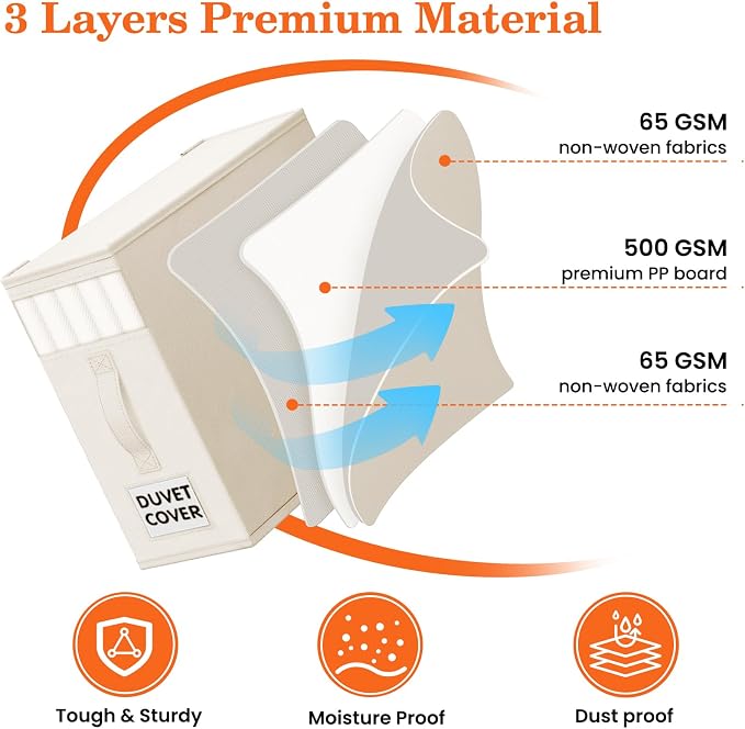 WOWBOX Sheet Organizers and Storage, Closet Bed Sheet Organizer Under Bed - Image 3
