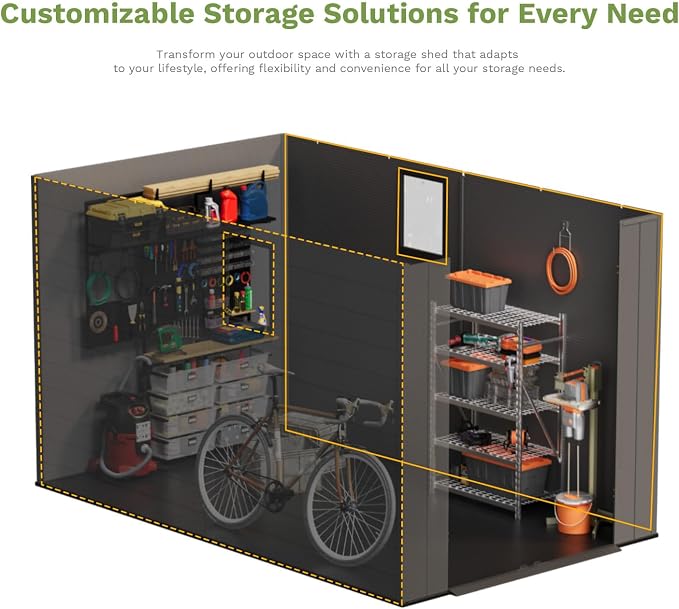 Patiowell 6x10FT Outdoor Storage Shed - Image 6