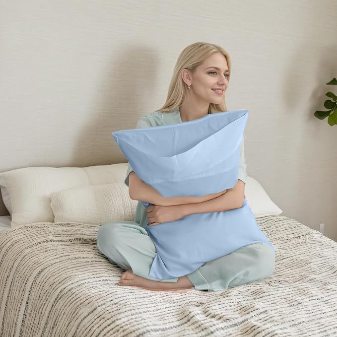 Pillow Cases Standard Size 2 Pack, Bamboo Rayon Cooling Pillowcases - Image 2
