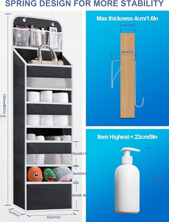 2 Pack Over The Door Organizer, Hanging Storage Organization - Image 5