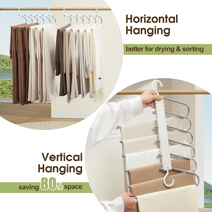 Space Saving Pants Hanger 6 Tier - Image 3