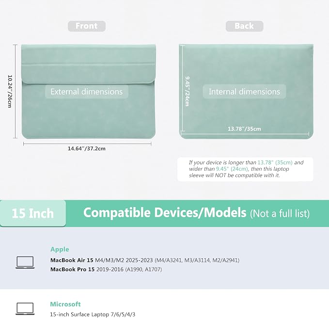HYZUO 15 Inch Laptop Sleeve Case - Image 6