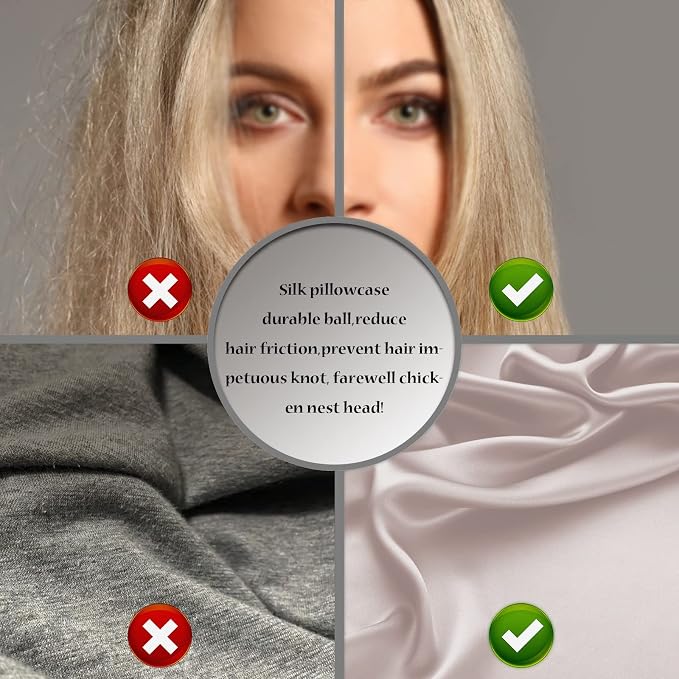 Silk Pillowcase for Hair and Skin, Breathable and Sliky 100% Queen Silk Pillow - Image 5