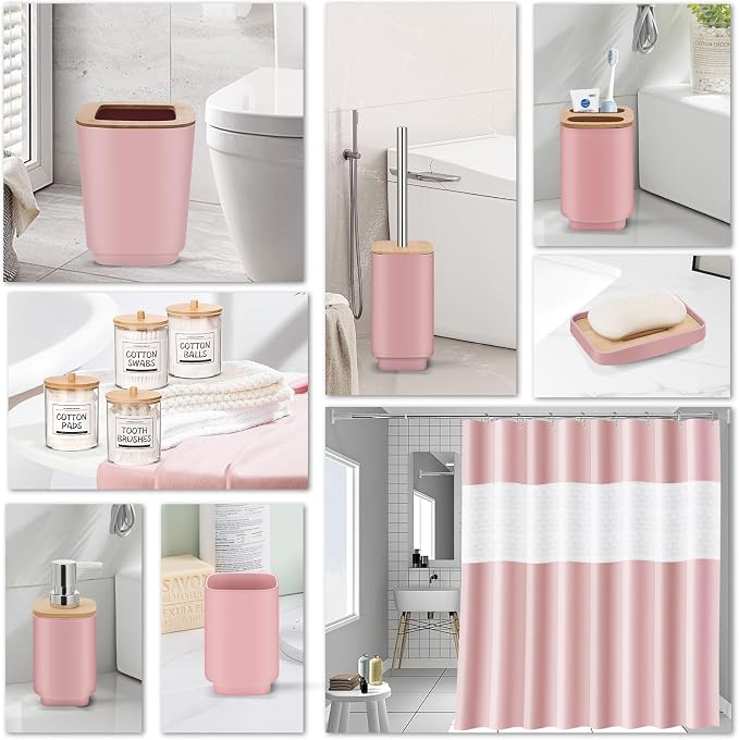 IMAVO Bathroom Accessories Set, 11 Pieces Bathroom Accessory Set, Trash Can - Image 4