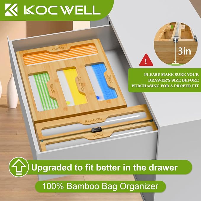 Bamboo Bag Storage Organizer - Image 2