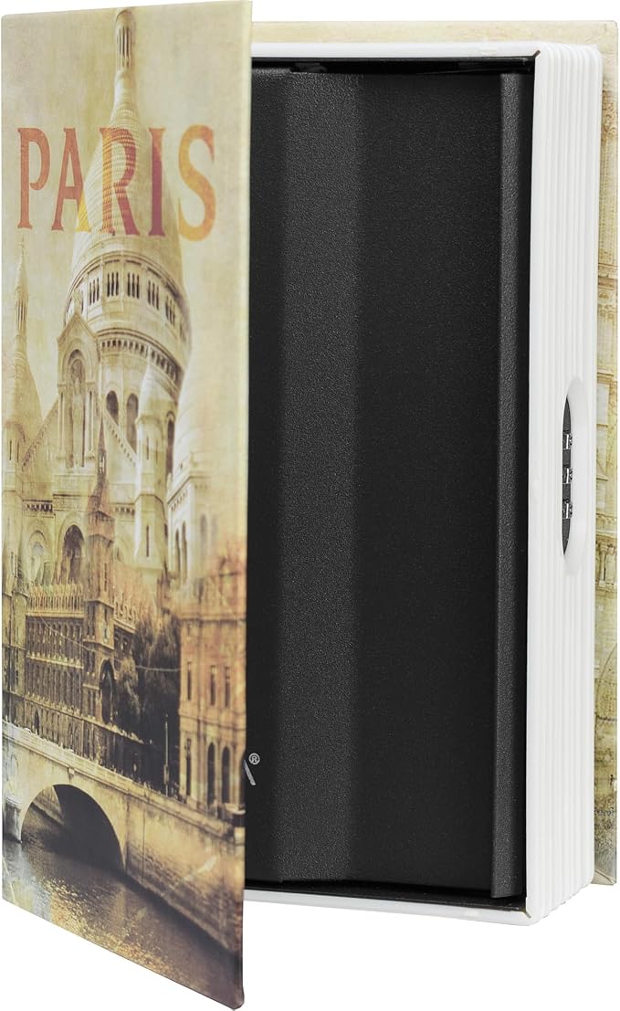 Barska Paris Hidden Book Safe – Combination Lock Diversion Lock Box – Portable - Image 6