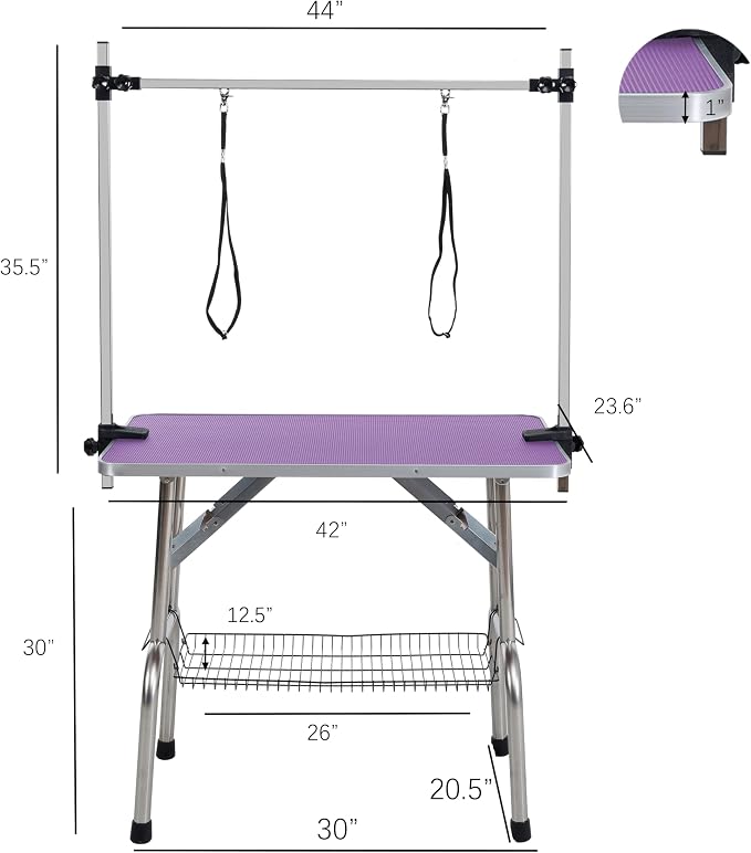 42" Dog Grooming Table Foldable Pet Grooming Tables - Image 2