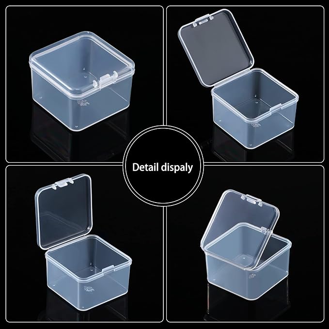 48 Packs Clear Small Plastic Containers Transparent Storage Box - Image 3
