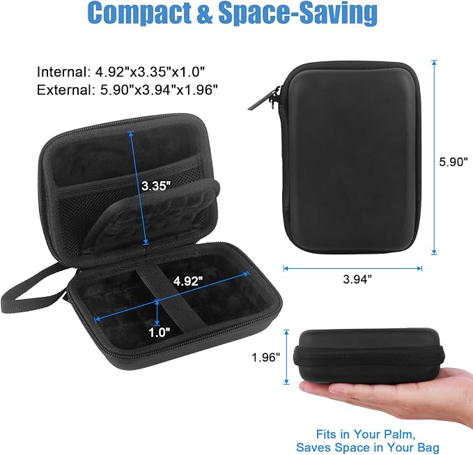 External Hard Drive Case, EVA Protective Shockproof Carrying Case - Image 6