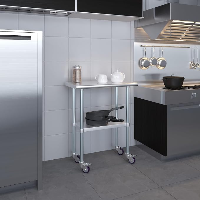 AmGood 18" x 30" Stainless Steel Work Table - Image 9