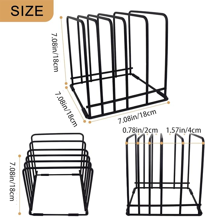 Cutting Board Organizer, Kitchen Cabinet Organizer, Divided Rack - Image 2