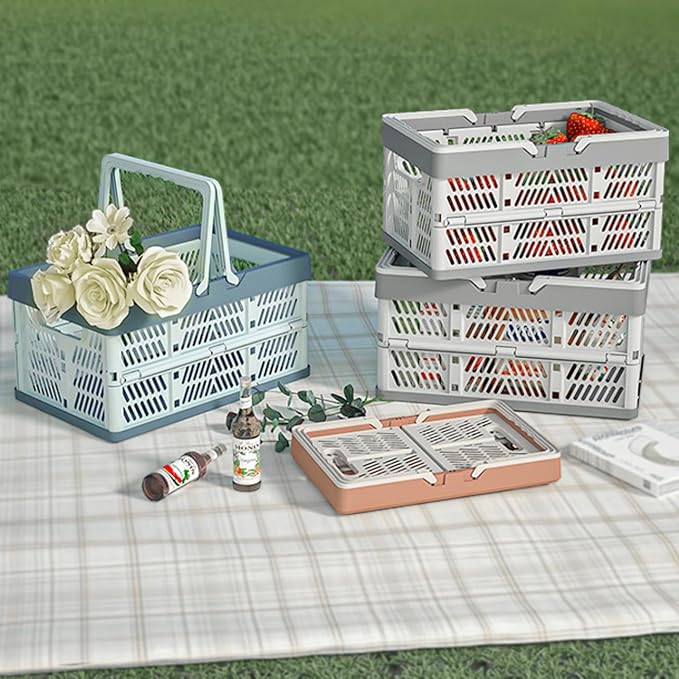 20L Plastic Collapsible Storage Crate - Image 3