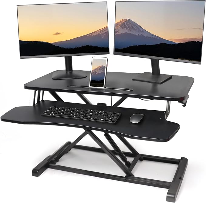 32 inch Standing Desk Converter, Height Adjustable Sit Stand Riser - Image 8