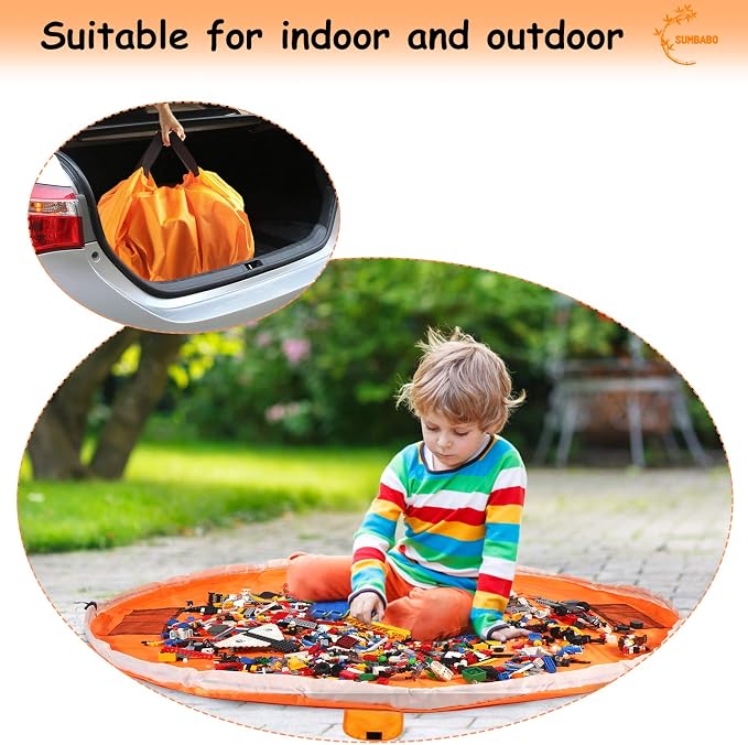 Toy Storage for Lego Play Mat Bag - Image 6
