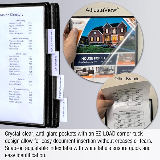 Ultimate Office AdjustaView 10-Pocket Wall Reference Organizer - Image 5