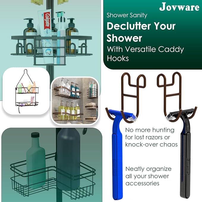 Bronze Shower Caddy Hooks - Image 2
